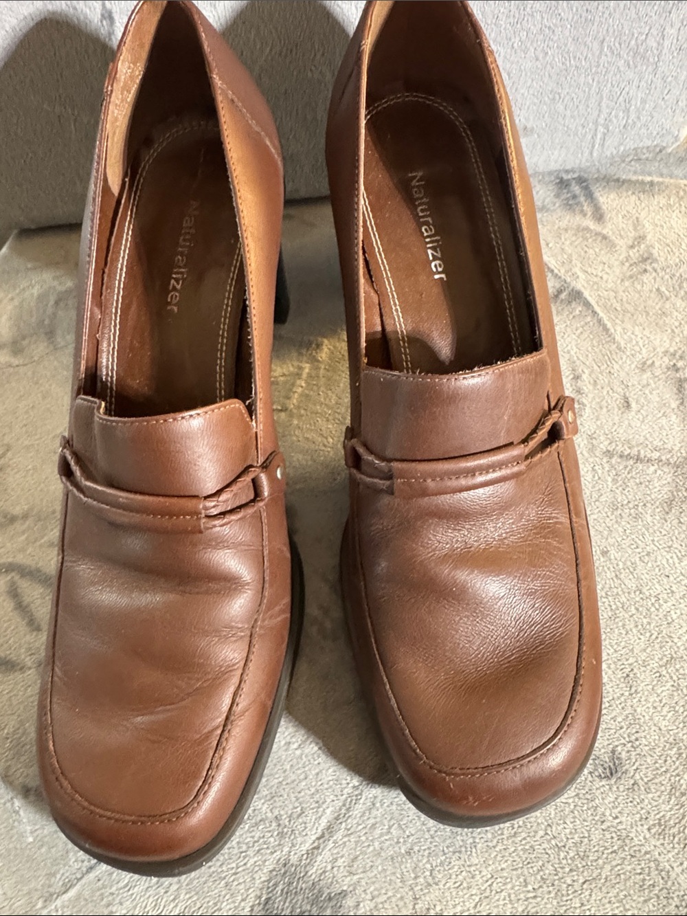 Naturalizer Brown Leather Women's Heels
